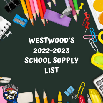 School supply list for 2022-23
